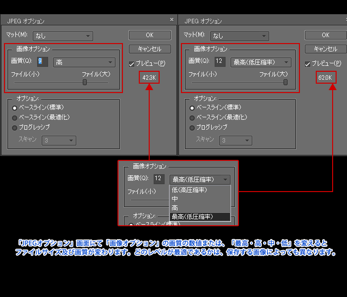 Adobe Photoshop Elements7 操作マニュアル（使い方）-切り抜きした画像をJPG/GIF/PNGどれで保存するか？7