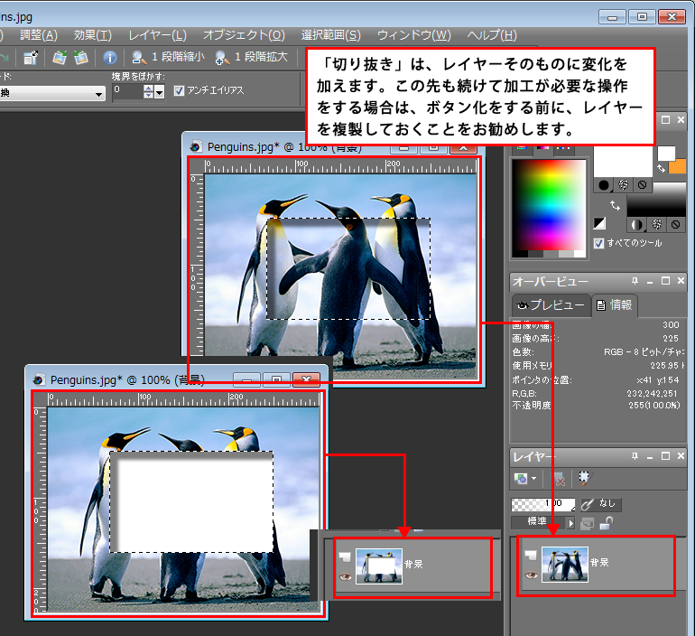 Paint Shop Pro Photo（ペイントショッププロ）－「効果」→「3D効果」→「切り抜き」の説明3
