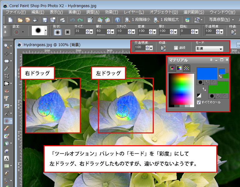 Paint Shop Pro Photo（ペイントショッププロ）－ターゲットツール2