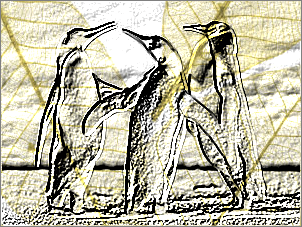 Paint Shop Pro Photo（ペイントショッププロ）－「効果」→「テクスチャ効果」→「彫刻」