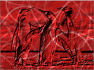 Paint Shop Pro Photo（ペイントショッププロ）－「効果」→「テクスチャ効果」→「彫刻」