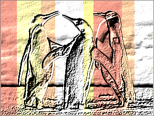 Paint Shop Pro Photo（ペイントショッププロ）－「効果」→「テクスチャ効果」→「彫刻」