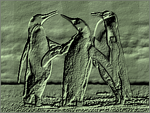 Paint Shop Pro Photo（ペイントショッププロ）－「効果」→「テクスチャ効果」→「彫刻」