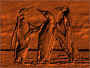 Paint Shop Pro Photo（ペイントショッププロ）－「効果」→「テクスチャ効果」→「彫刻」