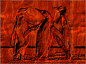 Paint Shop Pro Photo（ペイントショッププロ）－「効果」→「テクスチャ効果」→「彫刻」