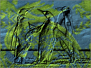 Paint Shop Pro Photo（ペイントショッププロ）－「効果」→「テクスチャ効果」→「彫刻」