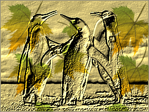 Paint Shop Pro Photo（ペイントショッププロ）－「効果」→「テクスチャ効果」→「彫刻」