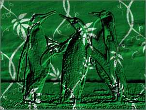 Paint Shop Pro Photo（ペイントショッププロ）－「効果」→「テクスチャ効果」→「彫刻」