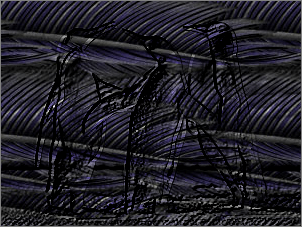 Paint Shop Pro Photo（ペイントショッププロ）－「効果」→「テクスチャ効果」→「彫刻」