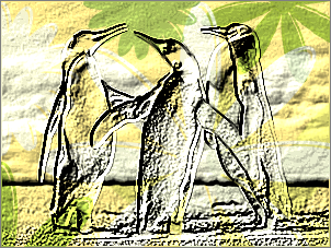 Paint Shop Pro Photo（ペイントショッププロ）－「効果」→「テクスチャ効果」→「彫刻」