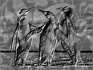 Paint Shop Pro Photo（ペイントショッププロ）－「効果」→「テクスチャ効果」→「彫刻」