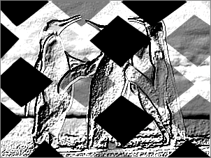 Paint Shop Pro Photo（ペイントショッププロ）－「効果」→「テクスチャ効果」→「彫刻」