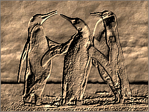 Paint Shop Pro Photo（ペイントショッププロ）－「効果」→「テクスチャ効果」→「彫刻」