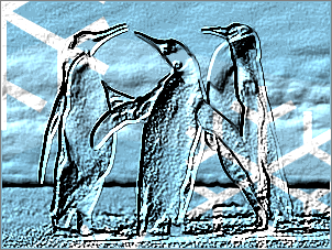 Paint Shop Pro Photo（ペイントショッププロ）－「効果」→「テクスチャ効果」→「彫刻」