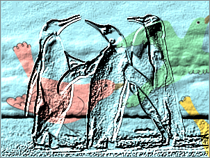 Paint Shop Pro Photo（ペイントショッププロ）－「効果」→「テクスチャ効果」→「彫刻」