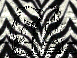 Paint Shop Pro Photo（ペイントショッププロ）－「効果」→「テクスチャ効果」→「彫刻」