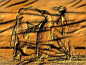 Paint Shop Pro Photo（ペイントショッププロ）－「効果」→「テクスチャ効果」→「彫刻」