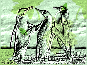 Paint Shop Pro Photo（ペイントショッププロ）－「効果」→「テクスチャ効果」→「彫刻」