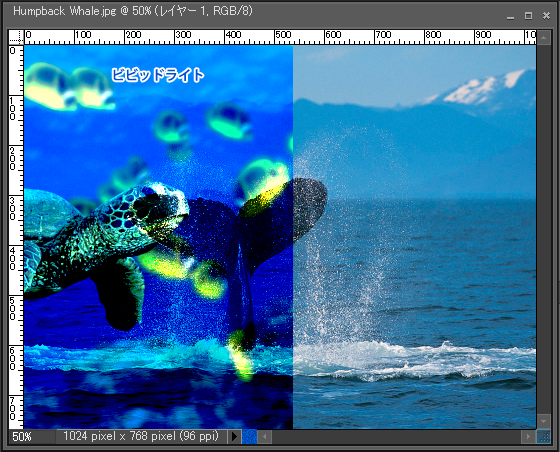 Adobe Photoshop Elements7 操作マニュアル（使い方）アドビ　フォトショップ　エレメンツ７-レイヤーパレットの描画モードを変更すると16